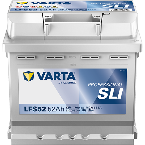 VARTA Fritidsbatteri 12V 52 AH 470 CCA (207x175x190mm) + høyre LFS52-0 VARTA Fritidsbatteri 12V 52 AH 470 CCA (207x175x190mm) + høyre LFS52-0