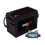 SKANBATT Lithium Batteri 12V 200AH 200A BMS (345x190x245mm) - Med Bluetooth - NYHET-0