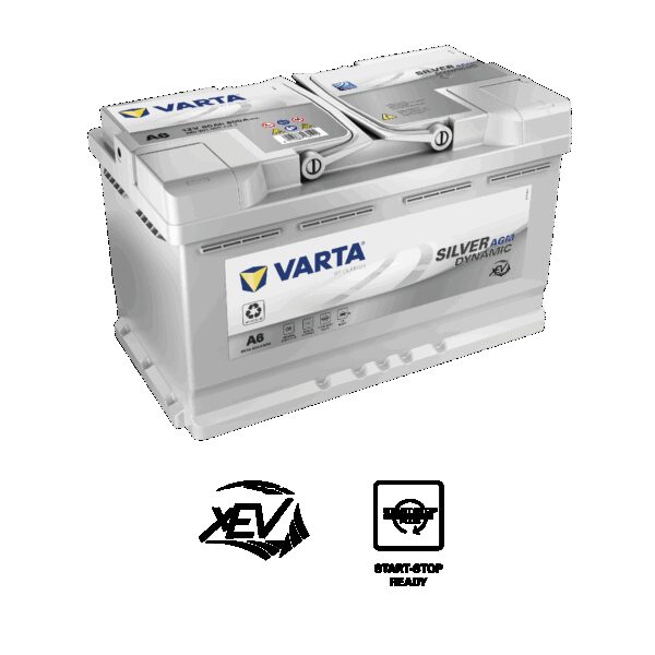 VARTA Silver Dynamic AGM Batteri 12V 80AH 800CCA (315x175x190/190mm) Polstilling 5 - Plusspol til hÃƒÂ¸yre A6-0