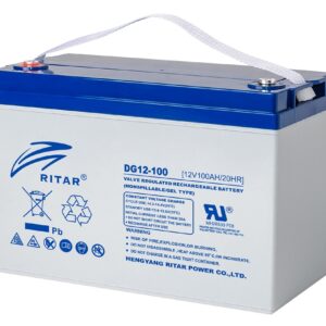 RITAR GEL Deep Cycle Batteri 12V 100AH (328x169x222mm) Polstilling 4 - Plusspol til venstre-0