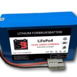 SKANBATT Lithium Batteri 12V 100AH 100A BMS LITH-12100B100-0