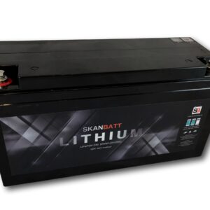 SKANBATT Bluetooth Lithium Batteri 24V 100AH 100A BMS-0
