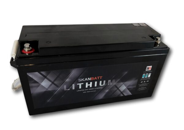 SKANBATT Bluetooth Lithium Batteri 24V 100AH 100A BMS-0 SKANBATT Bluetooth Lithium Batteri 24V 100AH 100A BMS-0
