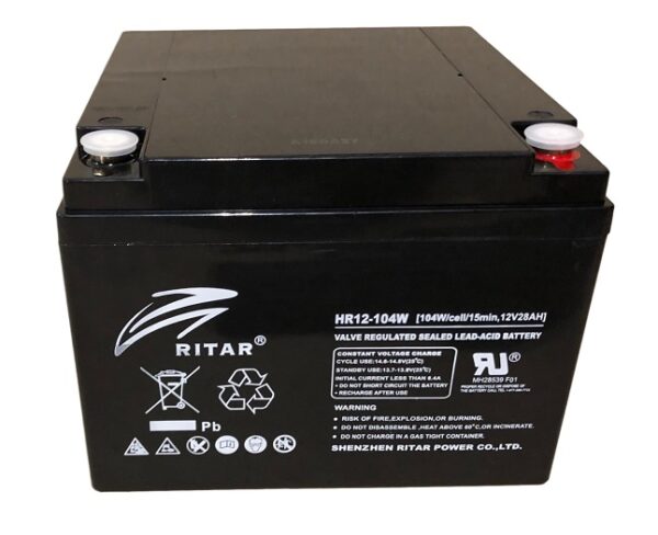 RITAR High Rate AGM Batteri 12V 28AH (166x175x125mm) M5-0