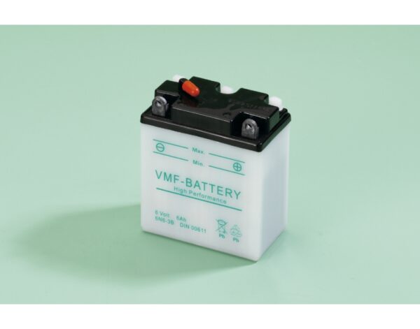 VMF 6N6-3B MC Batteri 6V 7AH 48CCA (99x57x121mm) Polstilling 5 - Plusspol til høyre-0 VMF 6N6-3B MC Batteri 6V 7AH 48CCA (99x57x121mm) Polstilling 5 - Plusspol til høyre-0
