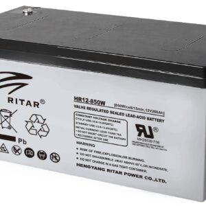 RITAR High Rate AGM Batteri 12V 260AH (521x268x225) M8-0