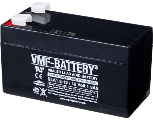 VMF 12V 1,3AH AGM Batteri (Tilsvarer Ritar RT1213)-0 VMF 12V 1,3AH AGM Batteri (Tilsvarer Ritar RT1213)-0