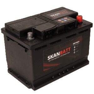 SKANBATT Fritidsbatteri 12V 74AH 680CCA (278x175x190/190mm) Polstilling 5 - Plusspol til høyre-0
