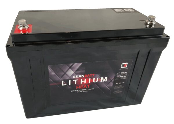 SKANBATT HEAT Lithium Batteri 24V 50AH 50BMS - BLUETOOTH OG VARME-0 SKANBATT HEAT Lithium Batteri 24V 50AH 50BMS - BLUETOOTH OG VARME-0
