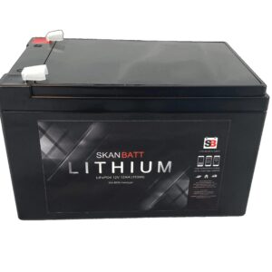 SKANBATT Bluetooth Lithium Batteri 12V 12AH 30A BMS (serie)-0