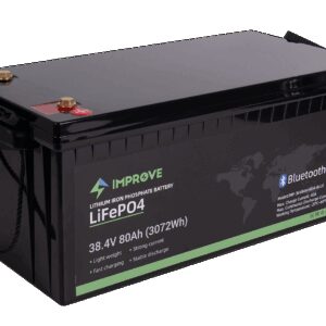 IMPROVE Bluetooth Lithium Batteri 36V 80Ah (LiFePO4) BMS 80A,-0