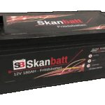 SKANBATT Fritidsbatteri 12V 180AH 1000CCA (513x223x203/223mm) Polstilling 4 - Plusspol til venstre-0