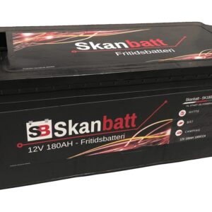 SKANBATT Fritidsbatteri 12V 180AH 1000CCA (513x223x203/223mm) Polstilling 4 - Plusspol til venstre-0