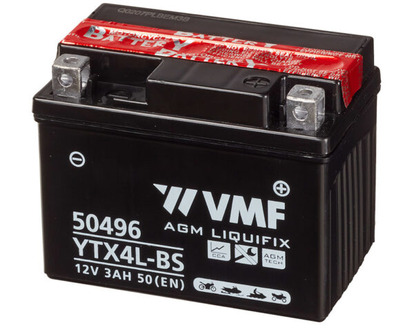 VMF MC Batteri 12V 4AH 40CCA (114x71x86) Polstilling 5 - Plusspol til hÃƒÂ¸yre | YTX4L-BS ( LUCAS LTX4LBS )-0