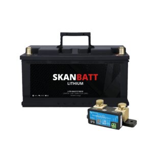 SKANBATT Lithium Batteri 12V 104AH 100A BMS (279x175x190mm) - Med Bluetooth - NYHET (kan forhåndsbestilles)-0