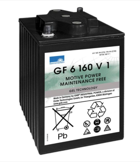 SONNENSCHEIN GEL Batteri 6V 160AH (246x192x275mm) +diagonalt-0 SONNENSCHEIN GEL Batteri 6V 160AH (246x192x275mm) +diagonalt-0
