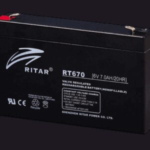 RITAR AGM Batteri 6V 7AH (151x34x94mm) F1-0