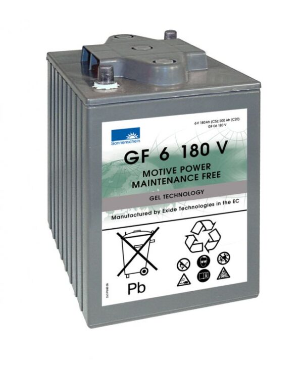 SONNENSCHEIN GEL Batteri 6V 180AH (246x192x275mm) +diagonalt-0