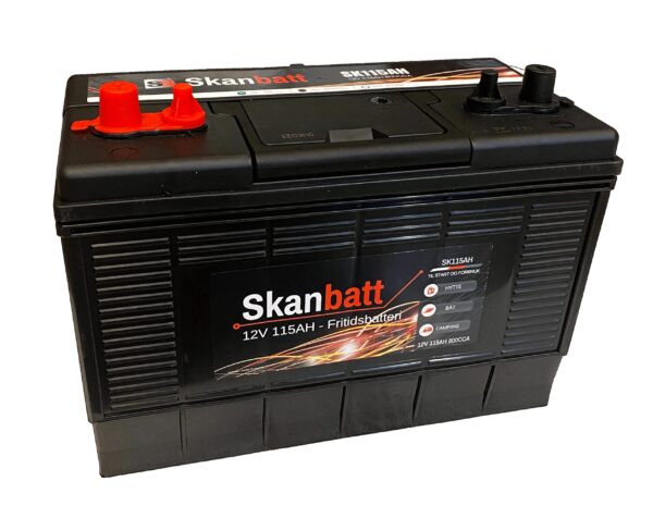 SKANBATT Fritidsbatteri 12V 115AH 800CCA (330x172x222/242mm) Dual Pol-0 SKANBATT Fritidsbatteri 12V 115AH 800CCA (330x172x222/242mm) Dual Pol-0