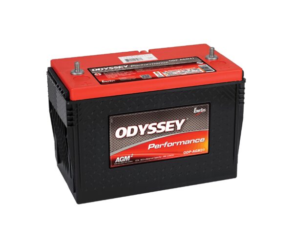ODYSSEY ODP-AGM31 AGM Batteri 12V 100AH 925CCA (330x172x243mm) Polstilling 4 - Plusspol til venstre (stud)-0
