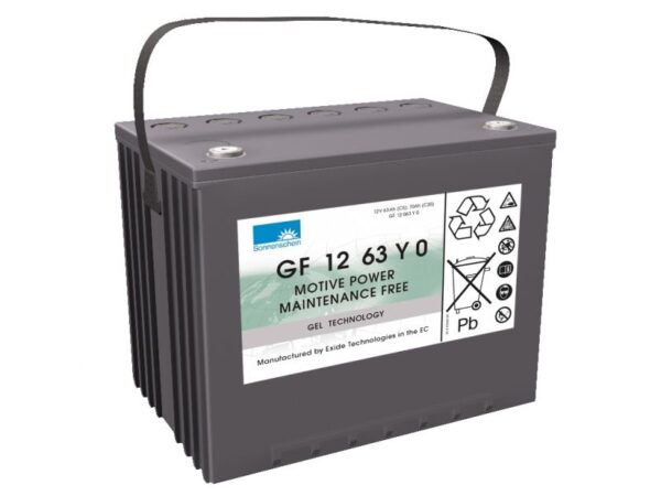 SONNENSCHEIN GEL Batteri 12V 63AH (261x171x210mm) Polstilling 4 - Plusspol til venstre-0
