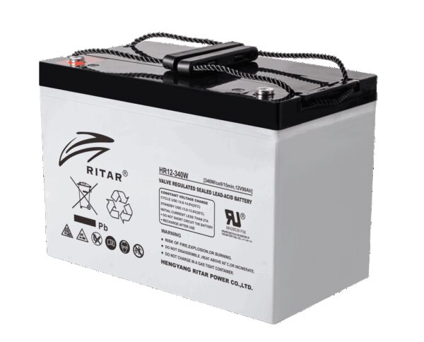 RITAR High Rate AGM Batteri HR12-340W (12V 90Ah C20)-0 RITAR High Rate AGM Batteri HR12-340W (12V 90Ah C20)-0