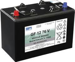 SONNENSCHEIN GEL Batteri 12V 76AH (330x171x235,5mm) Polstilling 4 - Plusspol til venstre-0