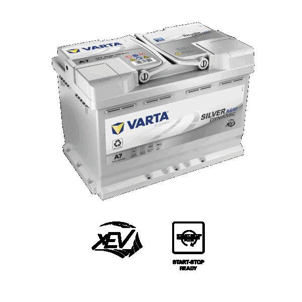 VARTA Silver Dynamic AGM Batteri 12V 70AH 760CCA (278x175x190/190mm) Polstilling 5 - Plusspol til hÃƒÂ¸yre A7 xEV-0