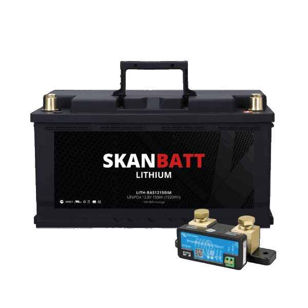 SKANBATT Lithium Batteri 12V 150AH 150A BMS (352x174x190mm) - Med Bluetooth - NYHET (kan forhÃƒÂ¥ndsbestilles)-0