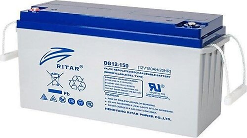 RITAR GEL Deep Cycle Batteri 12V 150AH (483x170x241mm) Polstilling 4 - Plusspol til venstre-0 RITAR GEL Deep Cycle Batteri 12V 150AH (483x170x241mm) Polstilling 4 - Plusspol til venstre-0