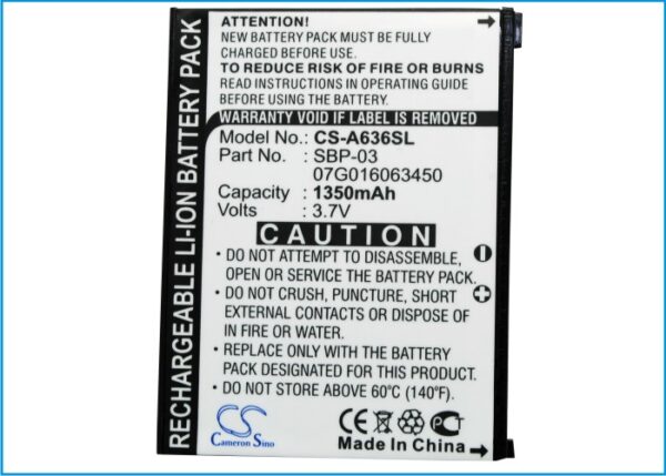 1350mAh for Asus Mypal A630,Mypal A632,Mypal A632N,Mypal A635,Mypal A636,Mypal A636N,Mypal A639-120329
