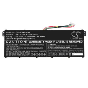 3800mAh for Acer Swift 5 SF514-54GT-595G,TravelMate Spin P4 TMP414RN-51-72QA,Swift 3 SF316-51-77LN,ConceptD 3 Ezel CC315-72P-77NA,ConceptD 3 Ezel CC315-72P-74BY,Swift 5 SF514-54GT-73S8,Swift3 SF313-52-54TJ,Swift 5 SF514-55GT-580G,Swift 3 SF313-52-502K,Swi-122257