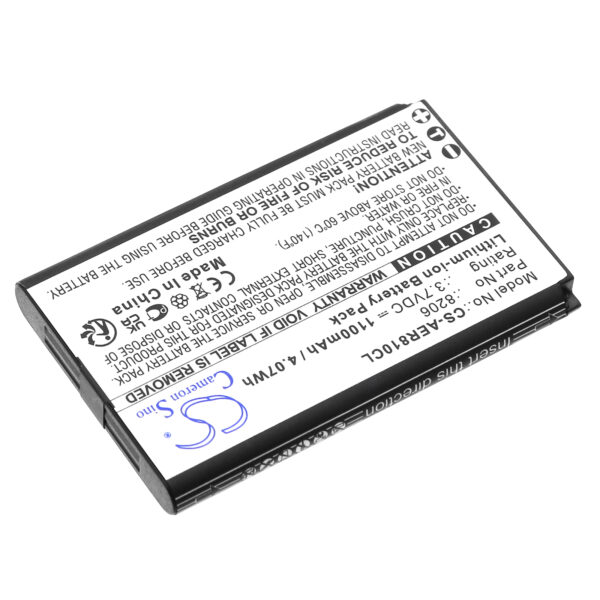 Replaces battery for AEi AGR-8106, AGR-8206, MIP-300, VX-3208, Li-ion, 1100mAh, 3.7V-117021