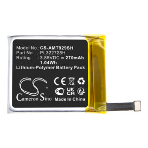 Replacement Battery for Amazfit Stratos 3, A1929, Li-Polymer 300mAh-120361