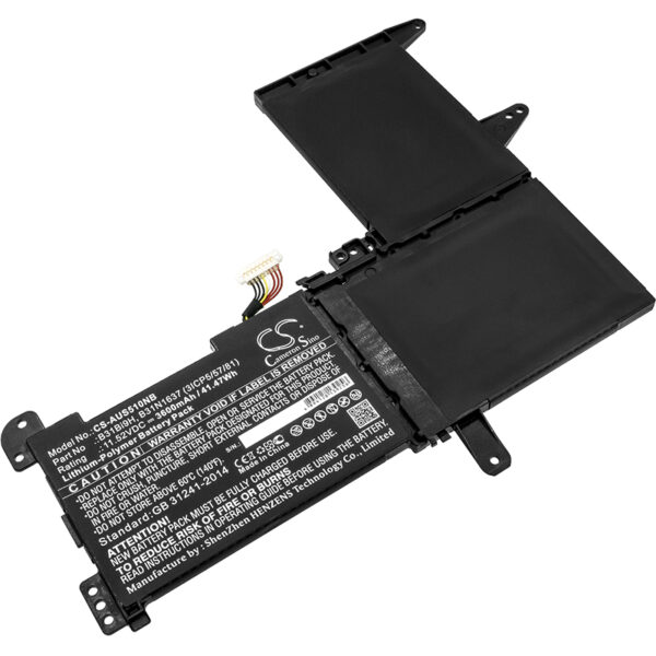 3600mAh for Asus S510UQ,X510UR-3B,X510UN-1A,S510,S510UN,X510,X510UQ,X510UA,X510UF,X510UN-0