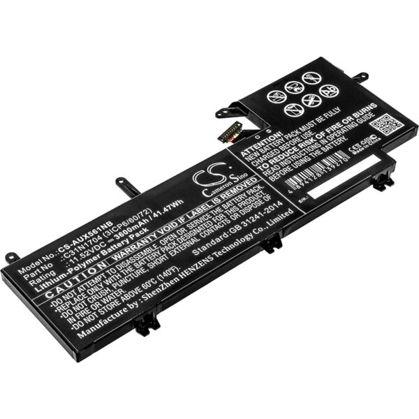 3600mAh for Asus UX561UD,Q535U,Q535UD,Q535UD-BI7T11,ZenBook Flip 15,UX561UD-1A,UX561UD-BO006R,ZenBook Flip UX561UD-E2026R,UX561UD-E2029T,UX561UD-BO025R-0