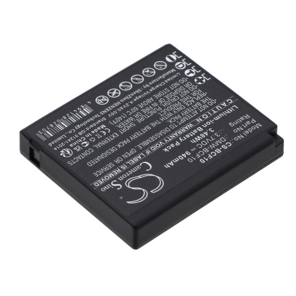 Replacement Battery for Panasonic DMW-BCF10,CGA-S009,CGA-S009E, CGA-S106C, Lithium-ion 940mAh-115964
