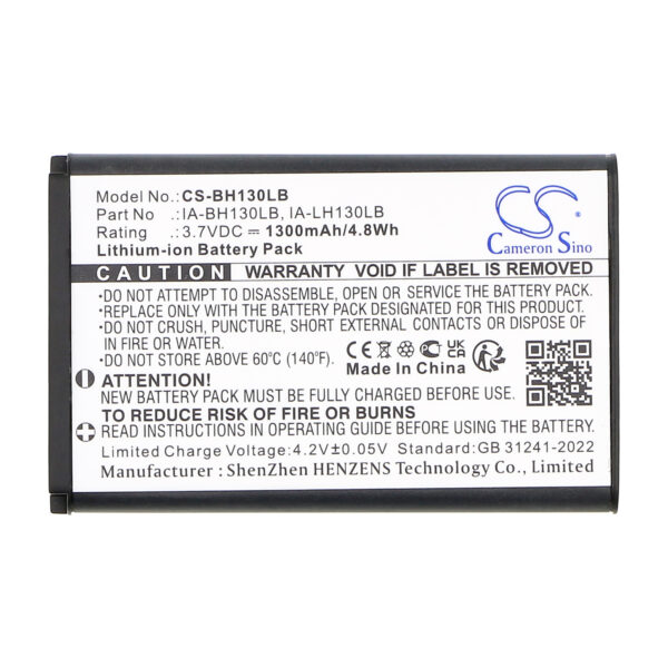 1300mAh for Samsung SMX-C14,SMX-C10,SMX-C20,SMX-C24,SMX-K40,SMX-K44,SMX-K45,HMX-W300,HMX-W300YN,HMX-W300RN-115561