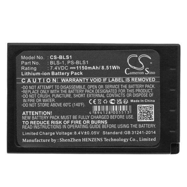1150mAh for Olympus Evolt E-450,Evolt E-410,Evolt E-620,Evolt E-400,Evolt E-420,EP-1 Pen,E-P2 Pen,E-450,E-410,E-620-115633
