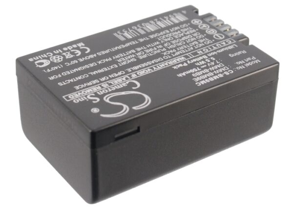 750mAh for Panasonic Lumix DMC-FZ40,Lumix DMC-FZ100,Lumix DMC-FZ40K,Lumix DMC-FZ47,Lumix DMC-FZ47K, Lumix DMC-FZ100GK, Lumix DMC-FZ100K, Lumix DMC-FZ150, Lumix DMC-FZ150K,Lumix DMC-FZ40GK-115415