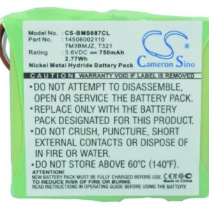 750mAh for Bosch MS687-117664