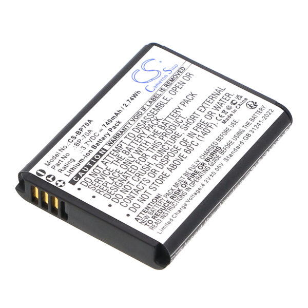 740mAh for Samsung SL50,SL600,ES65,ES70,TL105,TL110,PL100,PL80,ST60,ST70-0 740mAh for Samsung SL50,SL600,ES65,ES70,TL105,TL110,PL100,PL80,ST60,ST70-0
