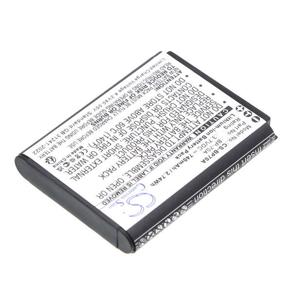 740mAh for Samsung SL50,SL600,ES65,ES70,TL105,TL110,PL100,PL80,ST60,ST70-115515