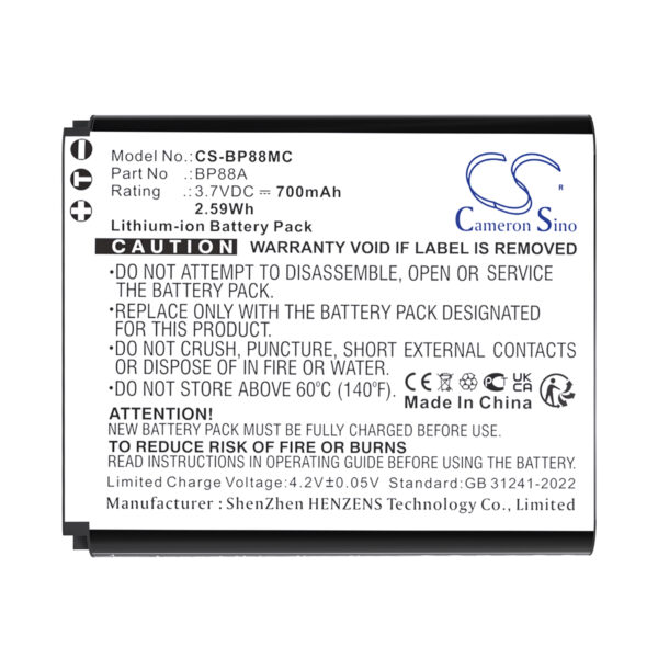 700mAh for Samsung DV200,DV300,DV300F,DV305,DV305F-115261