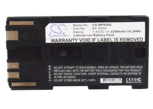 2200mAh for Canon GL1,GL2,XHA1,XHG1,XLH1,XL1,XL1S,XL2-115543