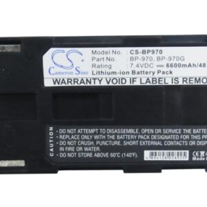 6600mAh for Canon ES-8000V,V50Hi,FV500,ES-7000es,UC-X50,Vistura,ES-6000,UC-X30Hi,V400,ES-520A-115553