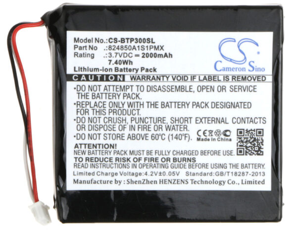 2000mAh for Blaupunkt TravelPilot TP300-120064