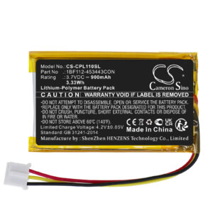 900mAh for CalAmp LMU-1100,LMU-1200,LMU-2600,LMU-2700,LMU-4200,LMU-4500,LMU-5000,LMU-5500,LMU-2630-119240