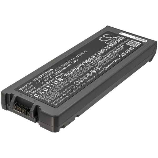 Replaces battery for Panasonic CF-VZSU80U, CF-VZSU82U, CF-VZSU83U, Toughbook CF-C2, Lithium-ion 6400mAh-0 Replaces battery for Panasonic CF-VZSU80U, CF-VZSU82U, CF-VZSU83U, Toughbook CF-C2, Lithium-ion 6400mAh-0