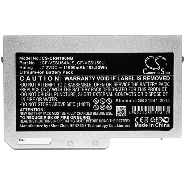 11600mAh for Panasonic Toughbook CF-N10,Toughbook CF-S10,Toughbook N10,Toughbook S10,CF-N10,CF-S1,CF-N8,CF-N9,CF-S8,CF-S9-124315